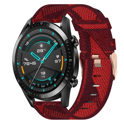 22mm Nylon Woven Watch Band, For Huawei Watch GT 2E, For Huawei GT2 46mm, For Honor Watch GS 3