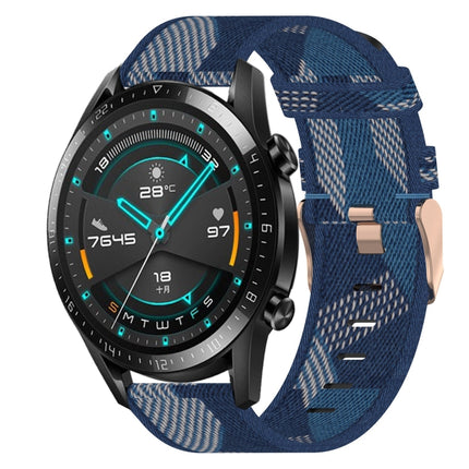 22mm Nylon Woven Watch Band, For Huawei Watch GT 2E, For Huawei GT2 46mm, For Honor Watch GS 3