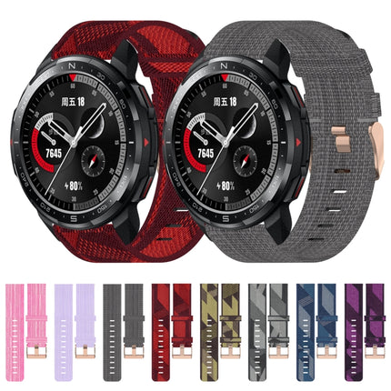 22mm Nylon Woven Watch Band, For Honor Watch GS Pro, For Honor MagicWatch 2 46mm, For Honor Watch Dream