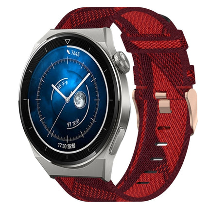 20mm Nylon Woven Watch Band, For Huawei Watch GT3 Pro 43mm, For Huawei Watch GT3 42mm, For Huawei Watch GT2 42mm