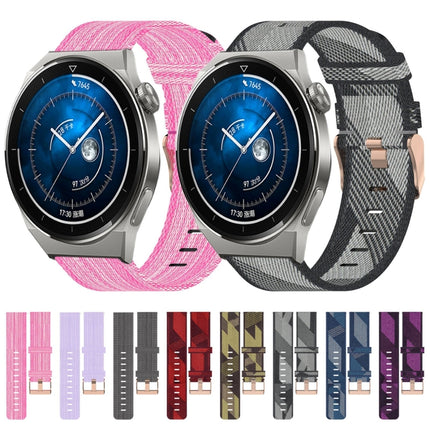 20mm Nylon Woven Watch Band, For Huawei Watch GT3 Pro 43mm, For Huawei Watch GT3 42mm, For Huawei Watch GT2 42mm
