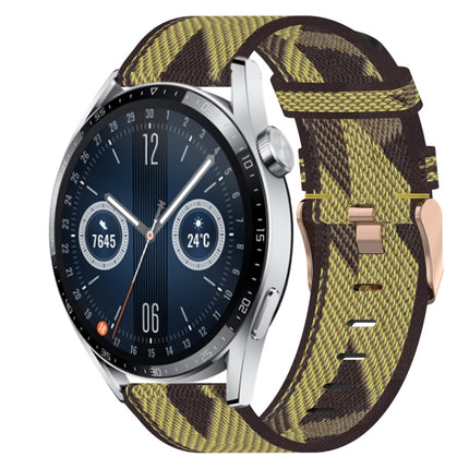 20mm Nylon Woven Watch Band, For Huawei Watch GT3 Pro 43mm, For Huawei Watch GT3 42mm, For Huawei Watch GT2 42mm