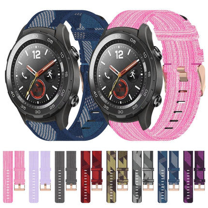 20mm Nylon Woven Watch Band, For Huawei Watch 2, For Honor Watch ES, For Honor MagicWatch2 42mm