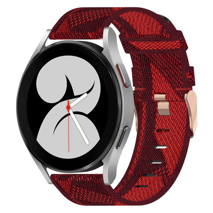 20mm Nylon Woven Watch Band, For Samsung Galaxy Watch 4 40mm, For Samsung Galaxy Watch 4 44mm, For Samsung  Galaxy Watch 4 Classic 42mm