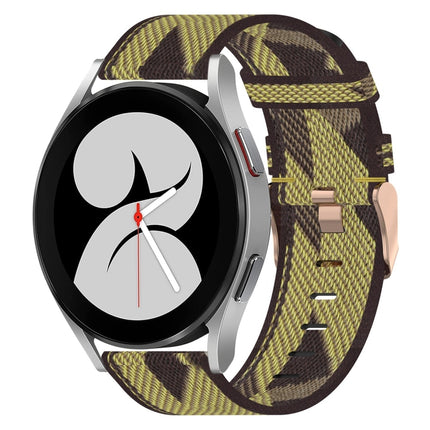 20mm Nylon Woven Watch Band, For Samsung Galaxy Watch 4 40mm, For Samsung Galaxy Watch 4 44mm, For Samsung  Galaxy Watch 4 Classic 42mm