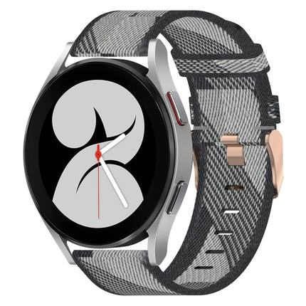 20mm Nylon Woven Watch Band, For Samsung Galaxy Watch 4 40mm, For Samsung Galaxy Watch 4 44mm, For Samsung  Galaxy Watch 4 Classic 42mm