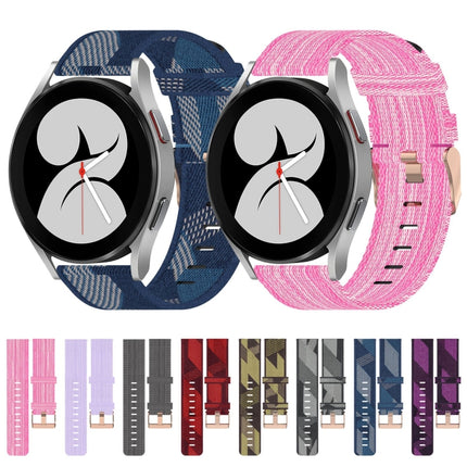 20mm Nylon Woven Watch Band, For Samsung Galaxy Watch 4 40mm, For Samsung Galaxy Watch 4 44mm, For Samsung  Galaxy Watch 4 Classic 42mm