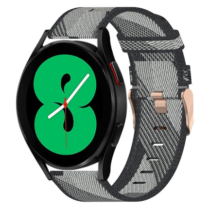 20mm Nylon Woven Watch Band, For Samsung Galaxy Watch 4 40mm, For Samsung Galaxy Watch 4 44mm, For Samsung  Galaxy Watch 4 Classic 42mm