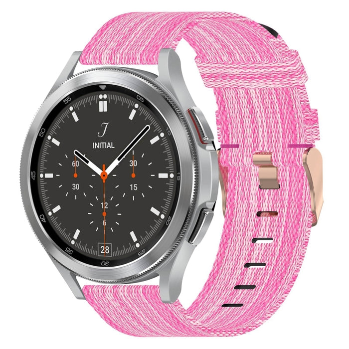 20mm Nylon Woven Watch Band, For Samsung  Galaxy Watch 4 Classic 46mm, For Samsung Galaxy Watch 3 41mm, For Samsung Galaxy Watch Active 2 40mm