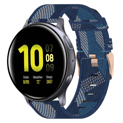 20mm Nylon Woven Watch Band, For Samsung  Galaxy Watch 4 Classic 46mm, For Samsung Galaxy Watch 3 41mm, For Samsung Galaxy Watch Active 2 40mm