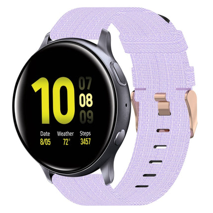 20mm Nylon Woven Watch Band, For Samsung  Galaxy Watch 4 Classic 46mm, For Samsung Galaxy Watch 3 41mm, For Samsung Galaxy Watch Active 2 40mm