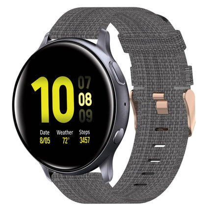 20mm Nylon Woven Watch Band, For Samsung  Galaxy Watch 4 Classic 46mm, For Samsung Galaxy Watch 3 41mm, For Samsung Galaxy Watch Active 2 40mm