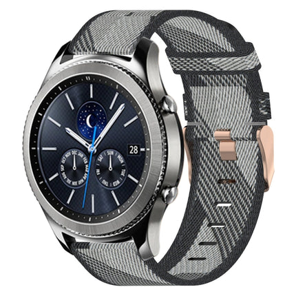 22mm Nylon Woven Watch Band, For Samsung Galaxy Watch3 45mm, For Samsung Galaxy Watch 46mm, For Samsung Gear S3 Classic