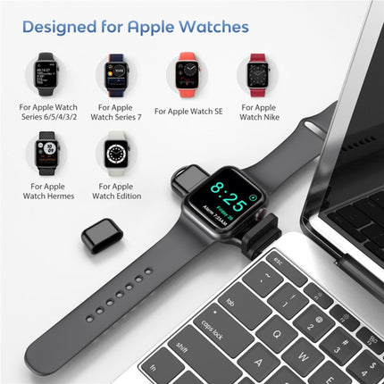 A05 2-in-1 Typ C / USB-C auf USB-A magnetisches kabelloses Schnellladegerät für die Apple Watch
