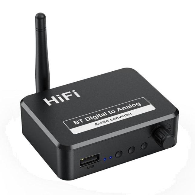 B35S Bluetooth 5.2 Music Receiver Digital to Analog Converter Supports U-disk Fiber Coaxial, B35S
