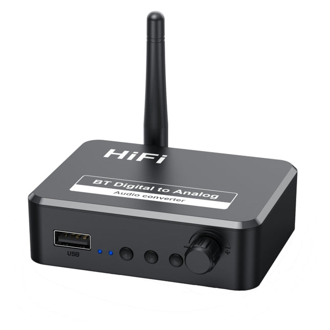 B35S Bluetooth 5.2 Music Receiver Digital to Analog Converter Supports U-disk Fiber Coaxial, B35S