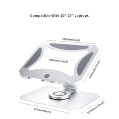 BONERUY L02 Laptop Stand 360 Degrees Rotating Dissipation Heat Aluminum Alloly Holder, L02