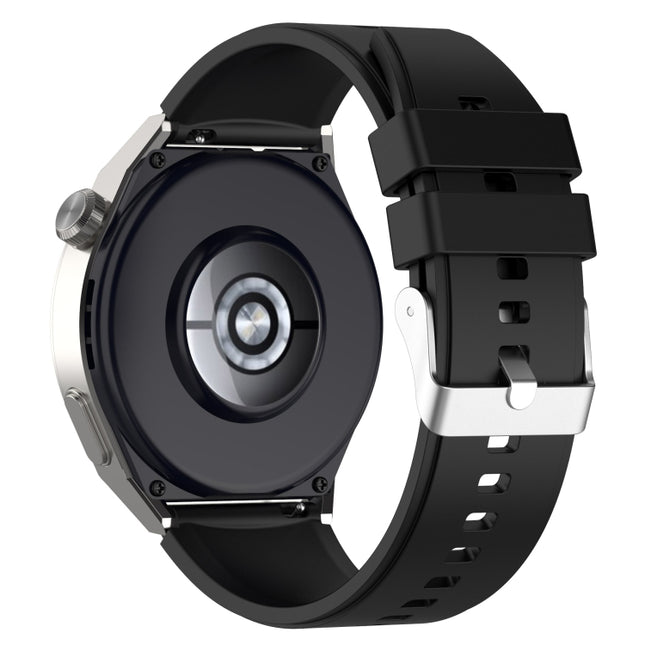 Protruding Head Silicone Strap Silver Buckle, For Huawei  Watch GT Runner 22mm, For Huawei Watch GT3 46mm 22mm
