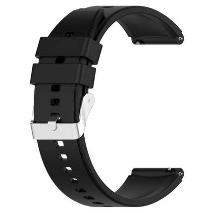 Protruding Head Silicone Strap Silver Buckle, For Huawei  Watch GT Runner 22mm, For Huawei Watch GT3 46mm 22mm