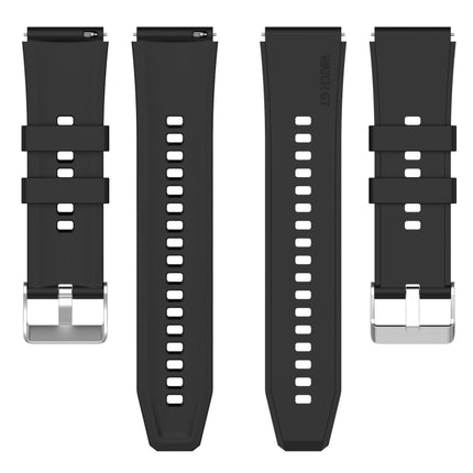 Protruding Head Silicone Strap Silver Buckle, For Huawei  Watch GT Runner 22mm, For Huawei Watch GT3 46mm 22mm