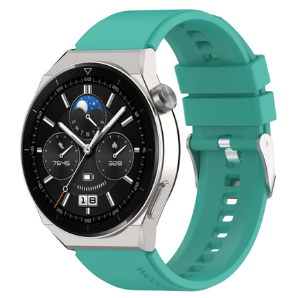 Protruding Head Silicone Strap Silver Buckle, For Huawei  Watch GT Runner 22mm, For Huawei Watch GT3 46mm 22mm