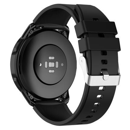 Protruding Head Silicone Strap Silver Buckle, For Samsung Galaxy Watch3 45mm 22mm, For Samsung Galaxy Gear S3 Classic 22mm