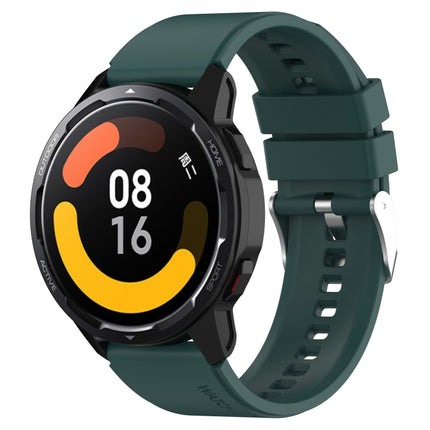 Protruding Head Silicone Strap Silver Buckle, For Samsung Galaxy Watch3 45mm 22mm, For Samsung Galaxy Gear S3 Classic 22mm
