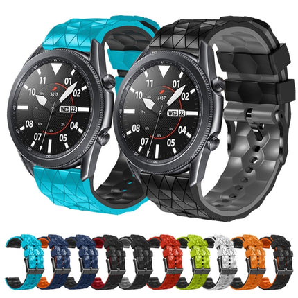 22mm Football Pattern Two-Color Silicone Strap, For Huawei Watch GT Runner, For Huawei Watch 3