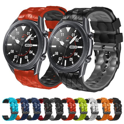 22mm Football Pattern Two-Color Silicone Strap, For Huawei Watch 3 Pro, For Huawei GT2 Pro