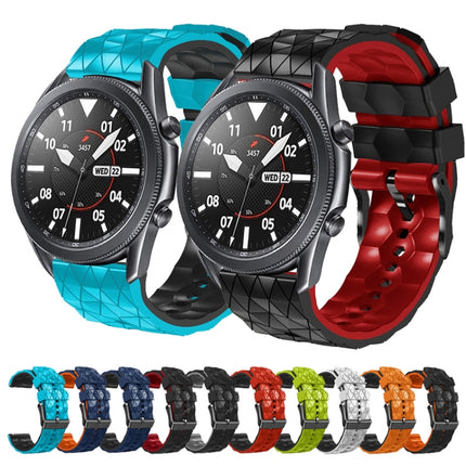 22mm Football Pattern Two-Color Silicone Strap, For  Xiaomi Haylou RT2 LS10, For Xiaomi Haylou RS4 LS12