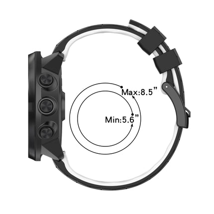 22mm Football Pattern Two-Color Silicone Strap, For Samsung Gear S3 Classic, For Samsung Gear S3 Frontier