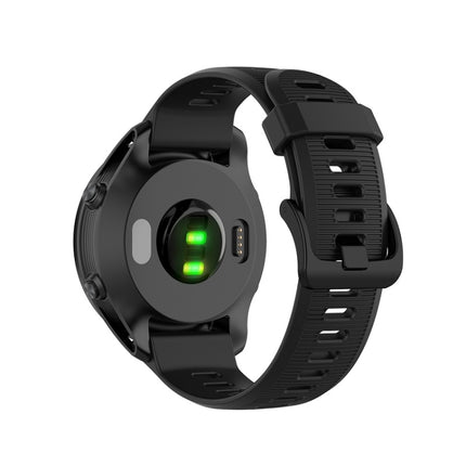 For Garmin Forerunner945 / fenix5 Plus / Approach S60 Monochrome Silicone Watch Band, Black, White, Orange, Pink, Red, Lake Blue, Grey, Blue, Lime, Purple, midnight blue