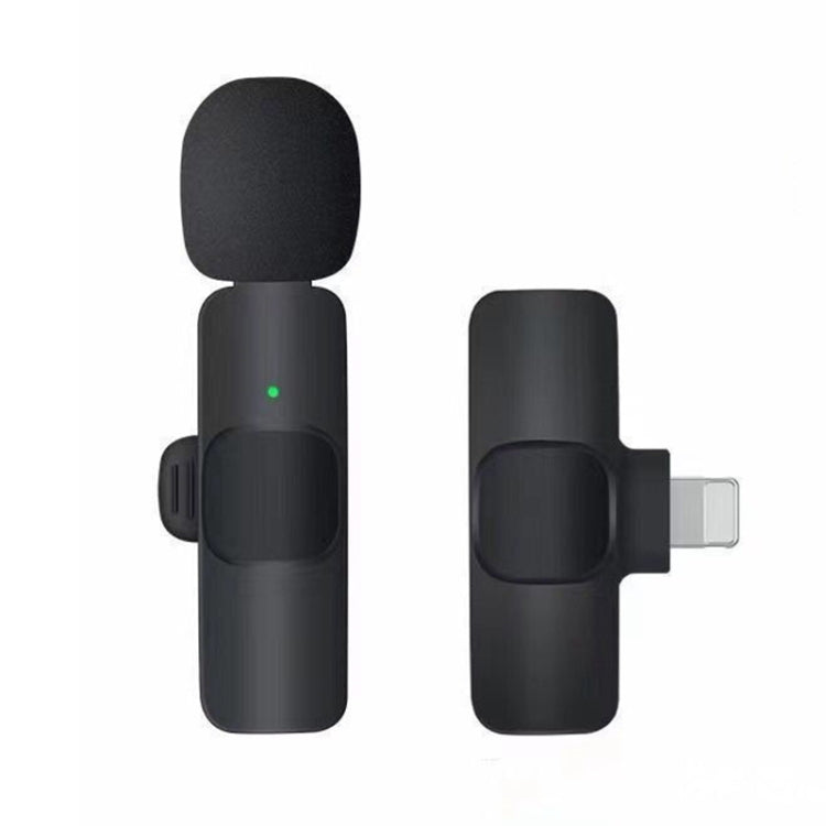 K9 Wireless Clip-on Auto-Sync Noise Cancelling Live Mini Microphone with 8-Pin Receiver, K9IP-1