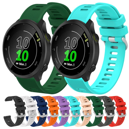 20mm Silicone Twill Watch Band, For Garmin Forerunner 245 Music, For Garmin Forerunner 645