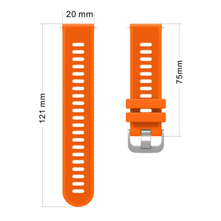 20mm Silicone Twill Watch Band, For Samsung Galaxy Watch Active 2 44mm, For Samsung Galaxy Watch Active 40mm
