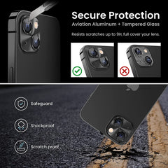 ENKAY Aluminium Alloy Tempered Glass Lens Cover Film For iPhone 14 / 14 Max, For iPhone 14 / 14 Plus