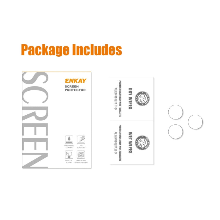 ENKAY 3 in 1 0.2mm 9H Tempered Glass Lens Film For iPhone 14 Pro / 14 Pro Max, For iPhone 14 / 14 Max (1 Set), For iPhone 14 / 14 Max (2 Set), For iPhone 14 / 14 Max (5 Set), For iPhone 14 / 14 Max (10 Set)