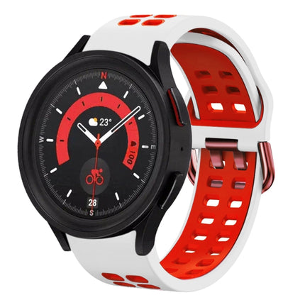 20mm Breathable Two-Color Silicone Watch Band, For Samsung Galaxy Watch 5  40mm