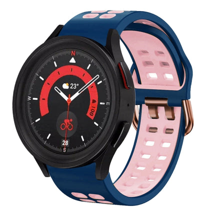 20mm Breathable Two-Color Silicone Watch Band, For Samsung Galaxy Watch 5  40mm