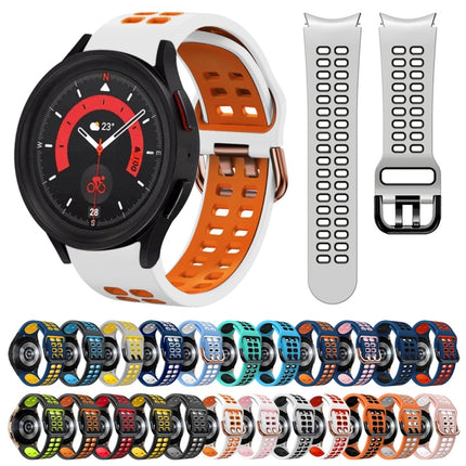 20mm Breathable Two-Color Silicone Watch Band, For Samsung Galaxy Watch 5  40mm