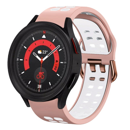 20mm Breathable Two-Color Silicone Watch Band, For Samsung Galaxy Watch 5  44mm