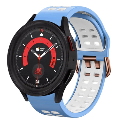 20mm Breathable Two-Color Silicone Watch Band, For Samsung Galaxy Watch 5  44mm