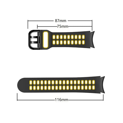 20mm Breathable Two-Color Silicone Watch Band, For Samsung Galaxy Watch 5  44mm