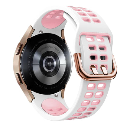 20mm Breathable Two-Color Silicone Watch Band, For Samsung Galaxy Watch 5 Pro  45mm