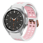 For Samsung Galaxy Watch 4 Classic 46mm / White+Pink