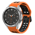 For Samsung Galaxy Watch 4 Classic 46mm / Orange+Black