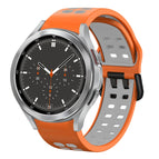 For Samsung Galaxy Watch 4 Classic 46mm / Orange+Grey
