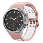 For Samsung Galaxy Watch 4 Classic 46mm / Pink+White