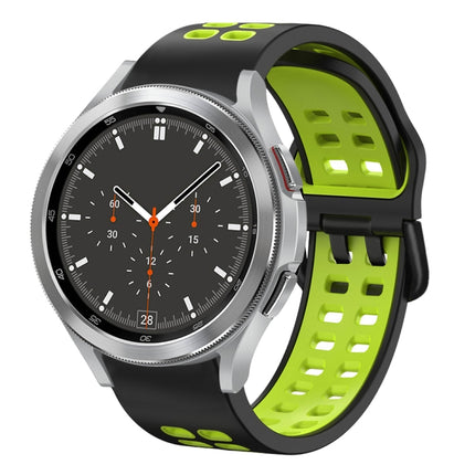 20mm Breathable Two-Color Silicone Watch Band, For Samsung Galaxy Watch 4 Classic 46mm