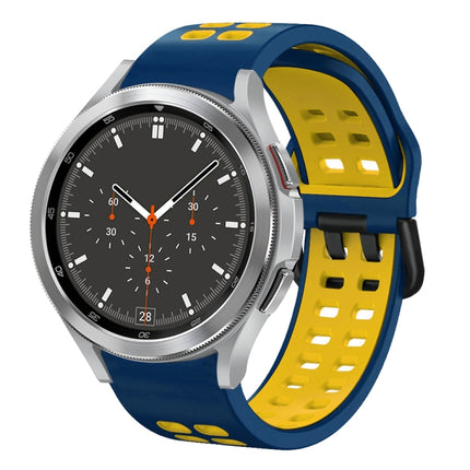 20mm Breathable Two-Color Silicone Watch Band, For Samsung Galaxy Watch 4 Classic 46mm